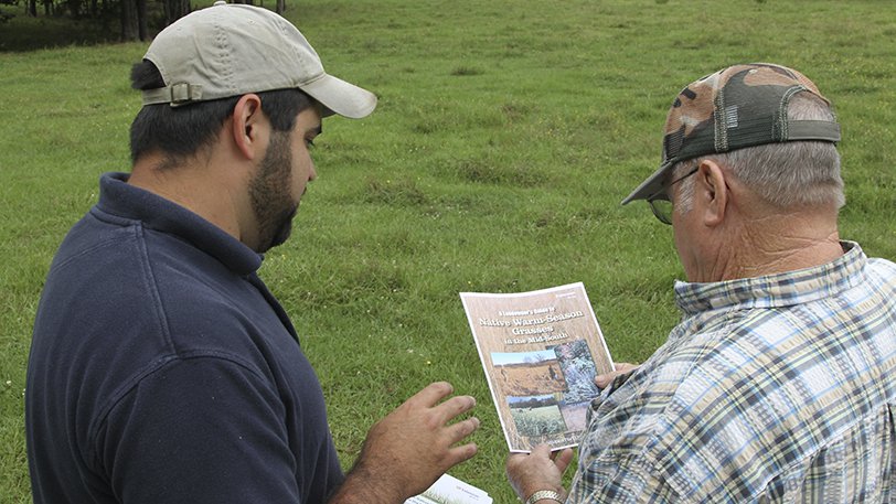 Private Land Biologist helping landowner