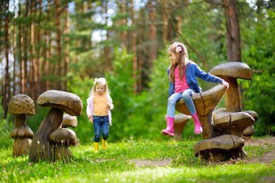 Kids playing at a park