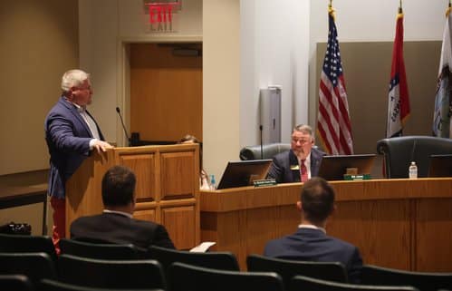 SPEAKER AGFC Deputy Director Spencer Griffith spoke to Commissioners about the upcoming license system change at yesterday’s briefing and today’s meeting.