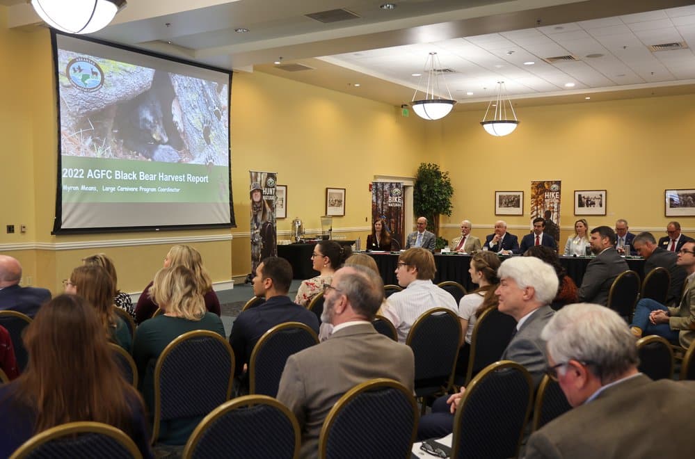 Crowd: The 2022 black bear hunting season provided much data for presentations at today’s Commission meeting.