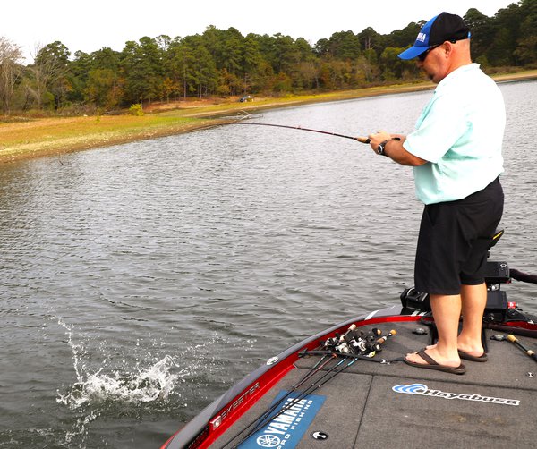 Guide Randy Plyler with topwater fish