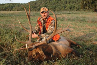Brent Hoenstein took this healthy bull with archery equipment in a previous hunt.