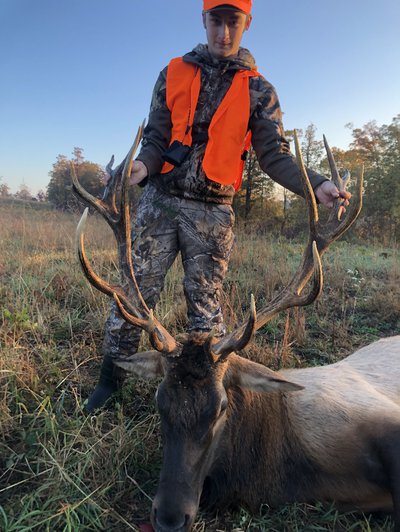 Cody Meredith with public land bull