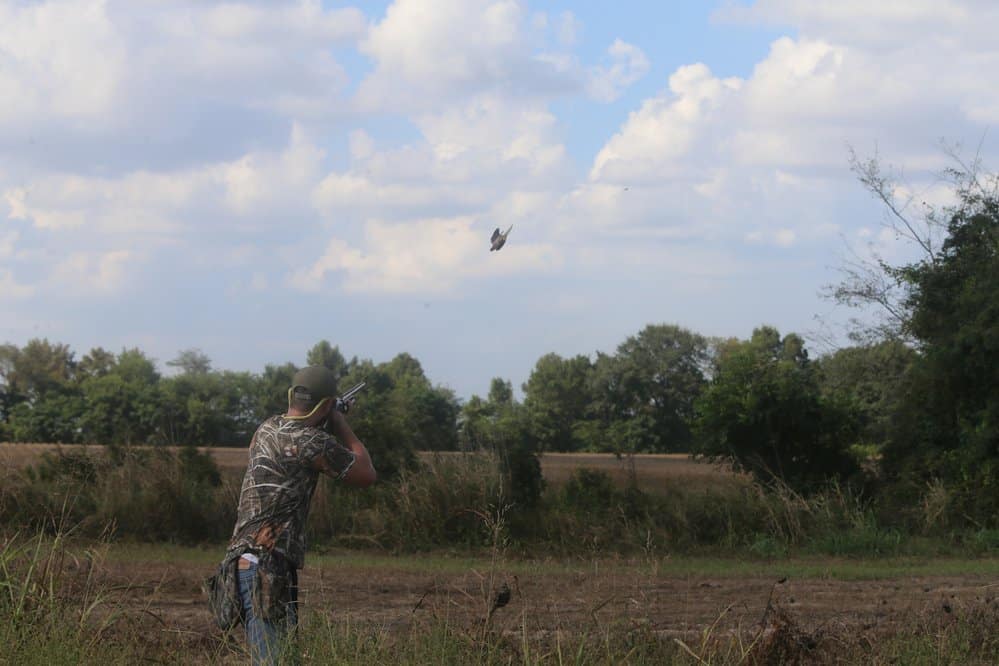 dove hunter in field