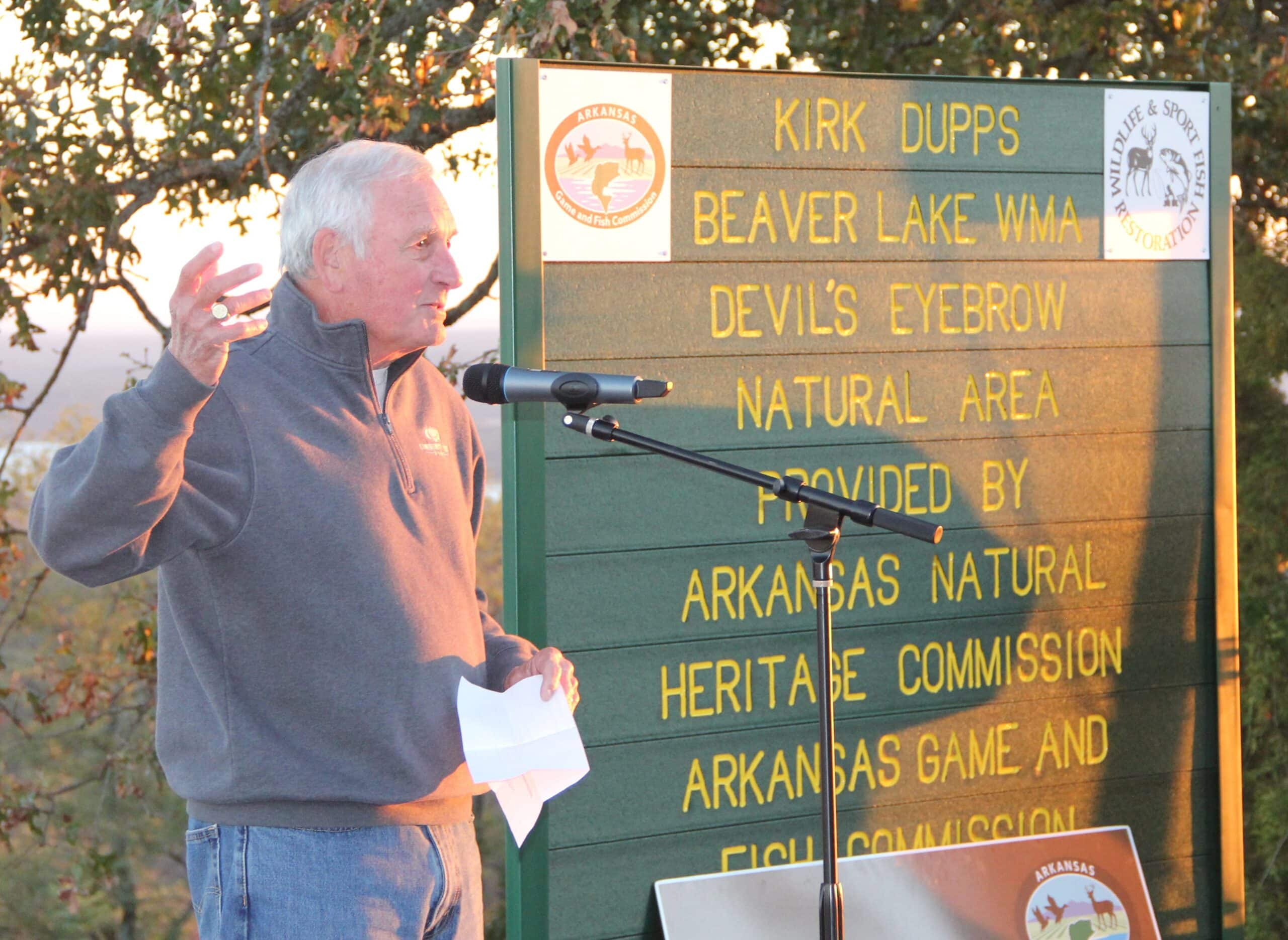 Kirk Dupps at the WMA naming sign unveiling