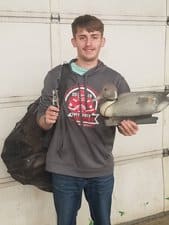 Ethan King from Jonesboro received some refurbished decoys through the AGFC’s decoy adoption program so he could get started duck hunting. Photo by Eric Maynard, AGFC.