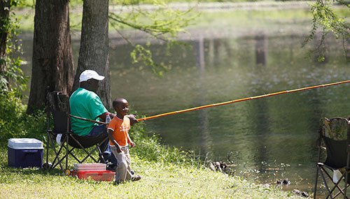 Cane pole fishing