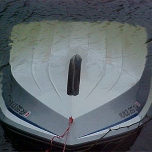 Flipped boat