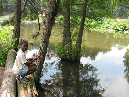 Girl fishing