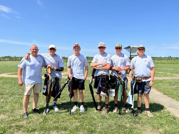 Harrisburg Trap Team took first in the Junior Class AA Division of the AIM Grand National Youth Trap Shooting Championship in Sparta, Illinois.