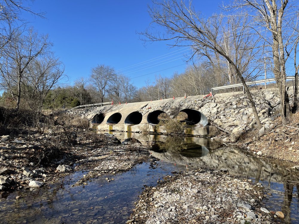 An existing bridge on Hightower Creek in Baxter County did not allow for fish passage from the White River up to prime habitat in the creek.