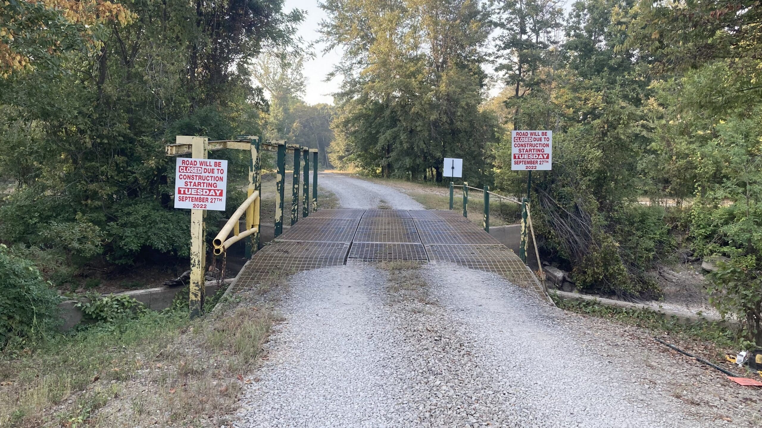 Road closure at Glaise Creek on Henry Gray Hurricane Lake Wildlife Management Area