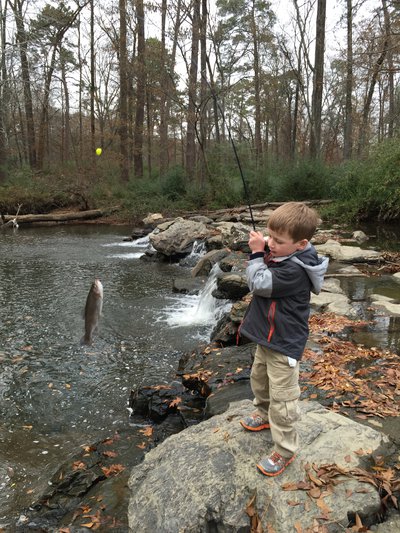 Youth fishing