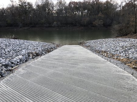 A concrete ramp was finished by the AGFC in December.