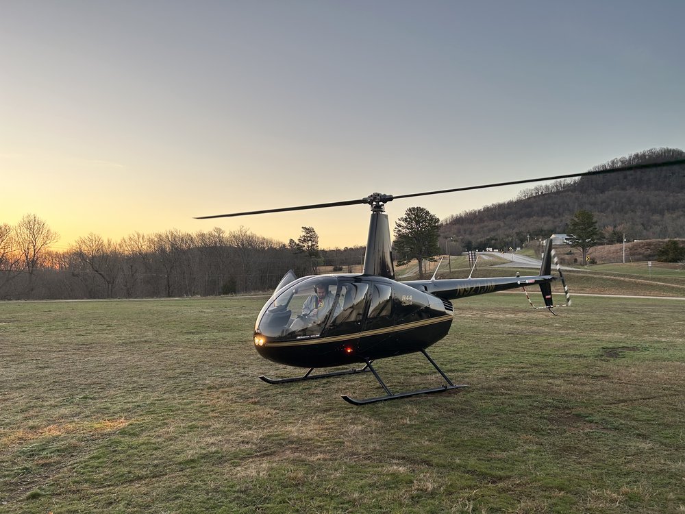 A helicopter is still the preferred survey tool in the rugged areas of Arkansas elk country.