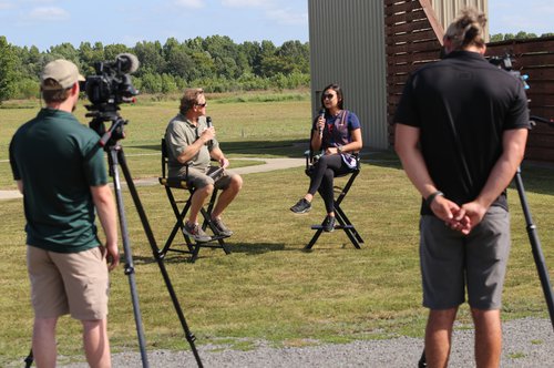 "Arkansas Wildlife" production team filming an episode