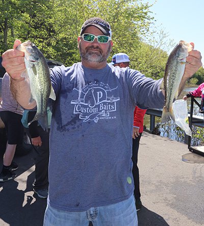 Jared Pridmore with fish from tournament