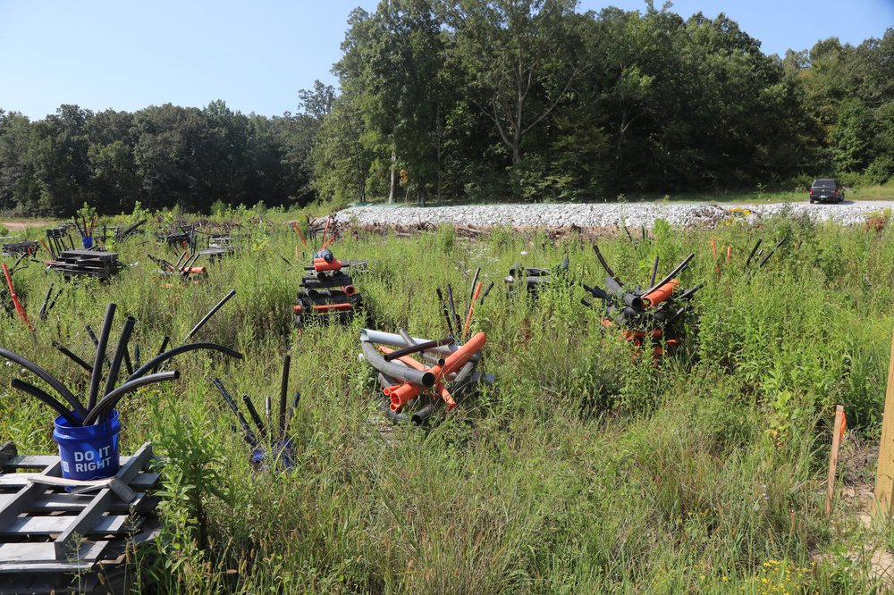 Pallets, concrete and PVC pipes combine for beneficial habitat