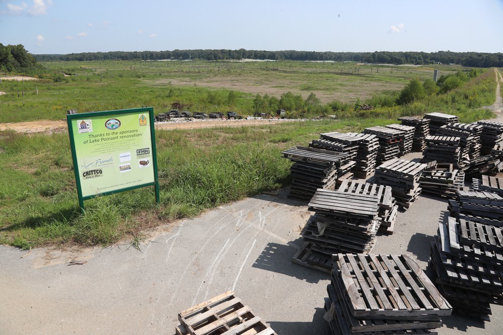 Thousands of pallets have been donated by local partners in the Poinsett project