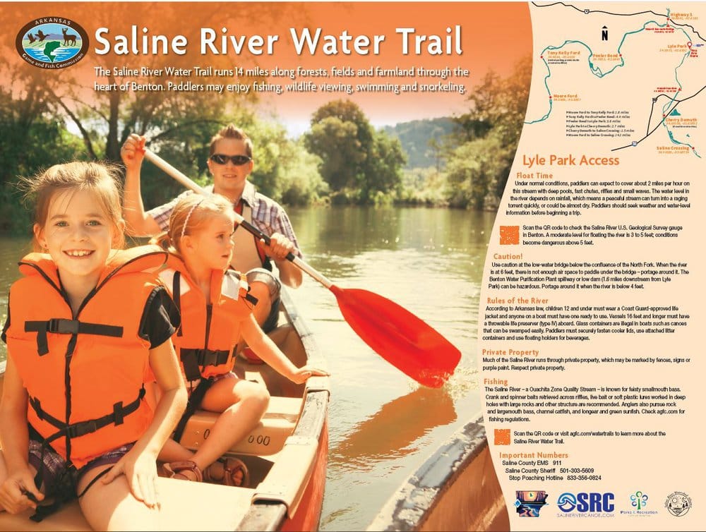 Saline River Water Trail Sign