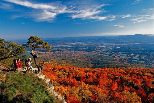 Mount Magazine overlook view in the fall season