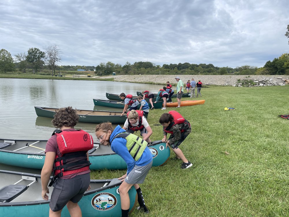 Paddling at a local park pond was a highlight of the program. Photo courtesy Freddy Penka.