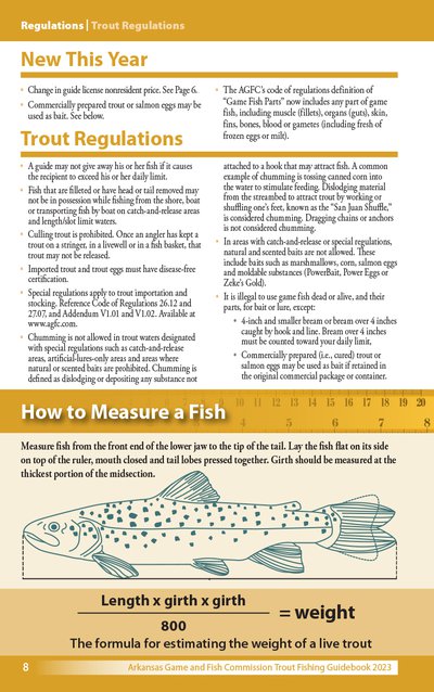 Interior page of trout guidebook