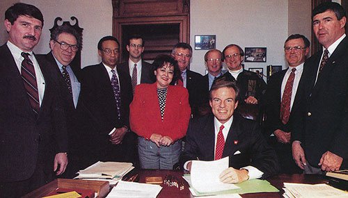 Pat Peacock with former Arkansas Gov. Jim Guy Tucker