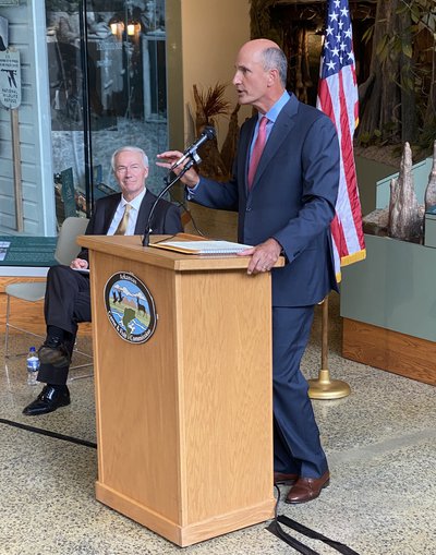 Philip Tappan and Gov. Asa Hutchinson