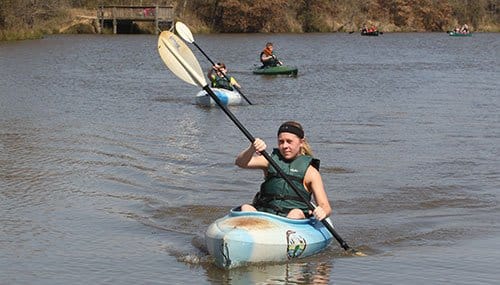 Canoeing at the Nature Center on Spring Break