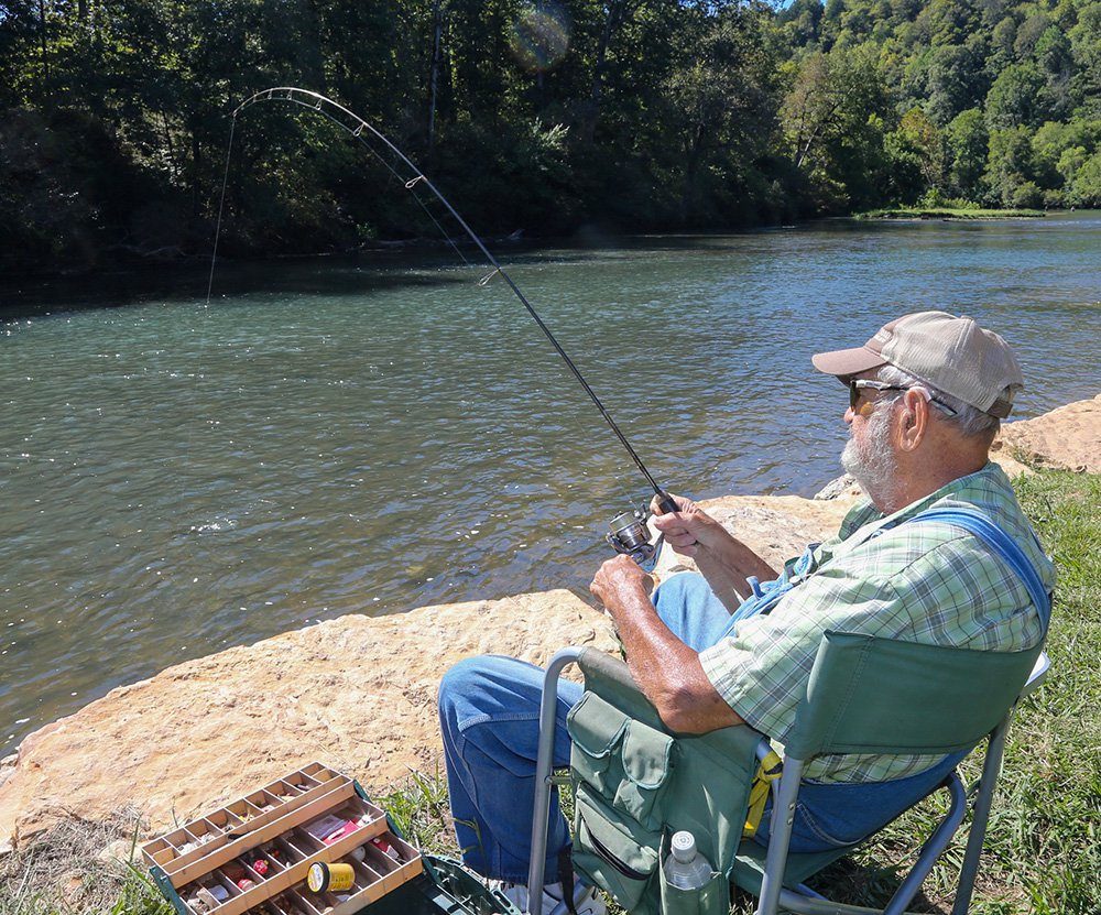 Trout fishing can be as in depth as hand-tied flies or as simple as fishing with a worm from the bank.