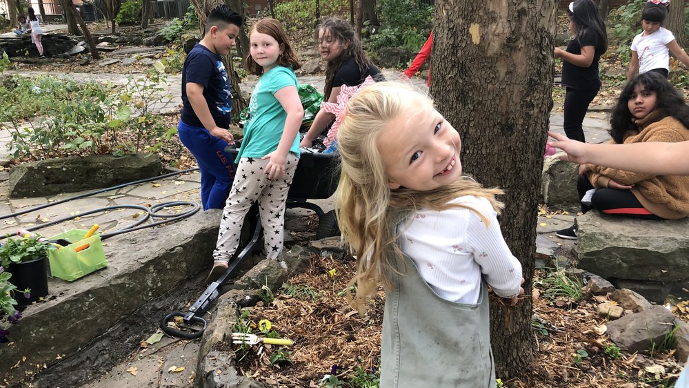 Many elementary school students have helped plant and take care of T.G. Smith’s outdoor classroom. Image courtesy of Susan Jones.