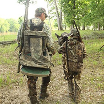 youth and adult turkey hunter