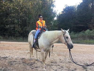 Youth on horseback during youth weekend