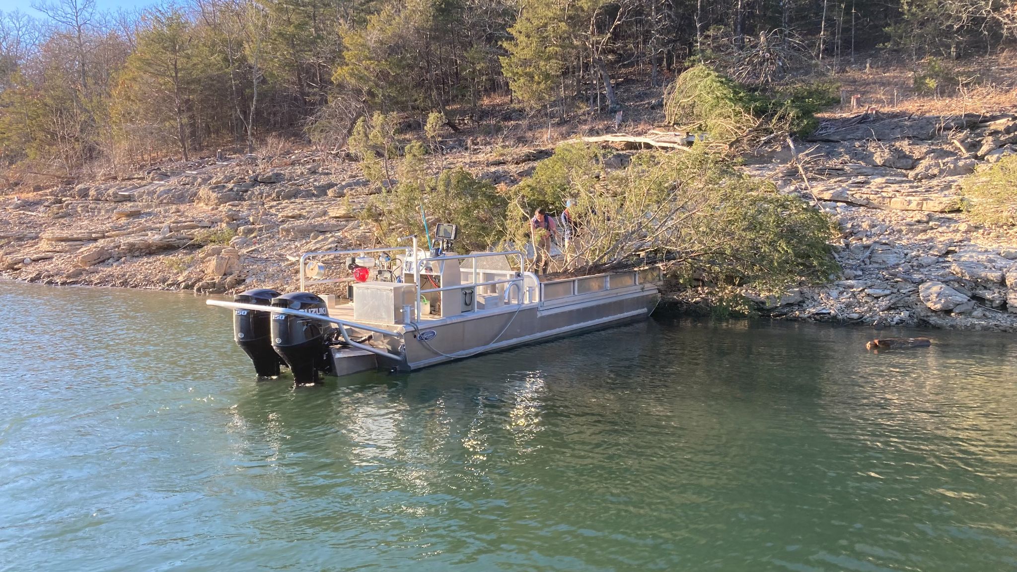 AGFC adds forest of fish attractors at Beaver Lake • Arkansas Game