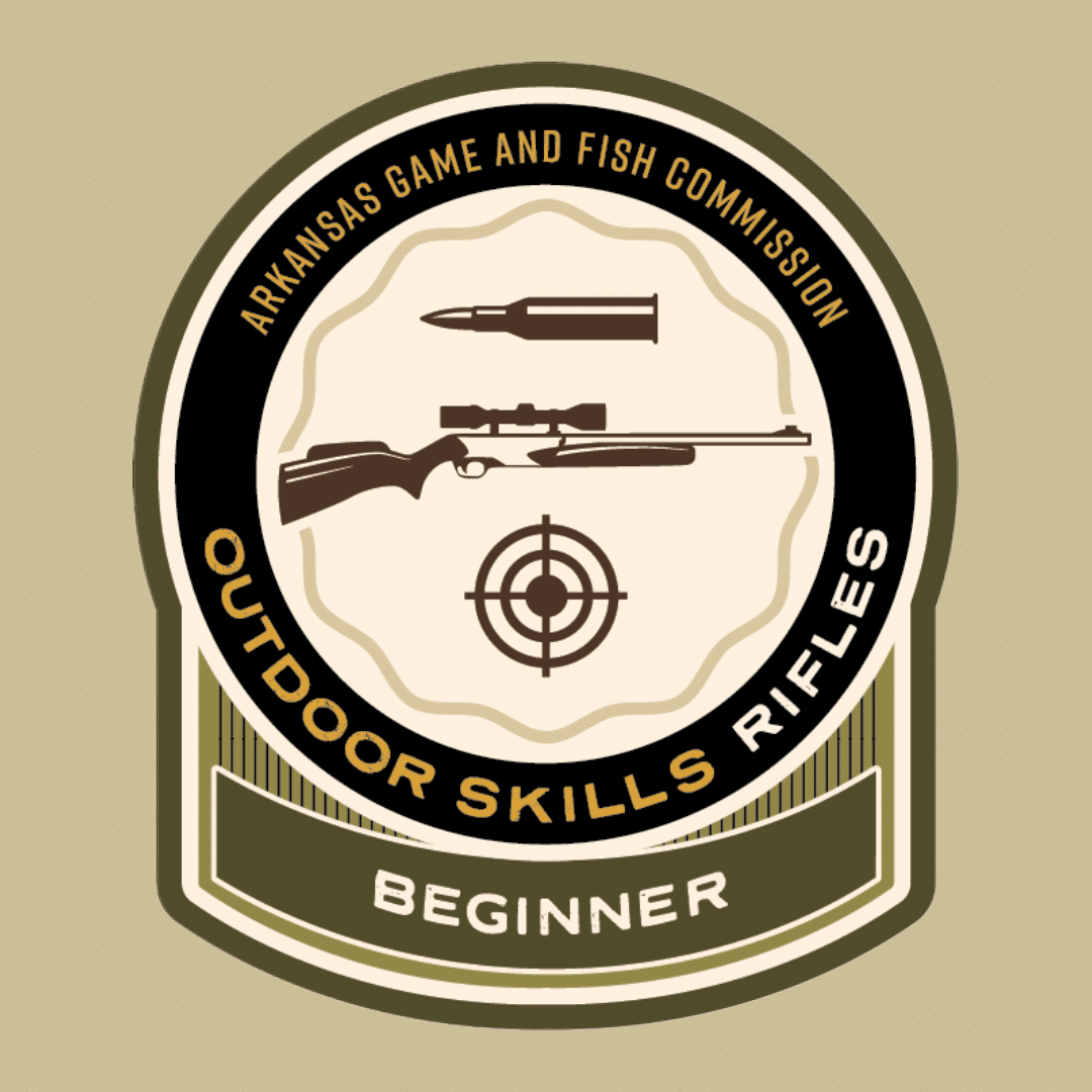 AGFC Outdoor Skills Sticker with rifles.