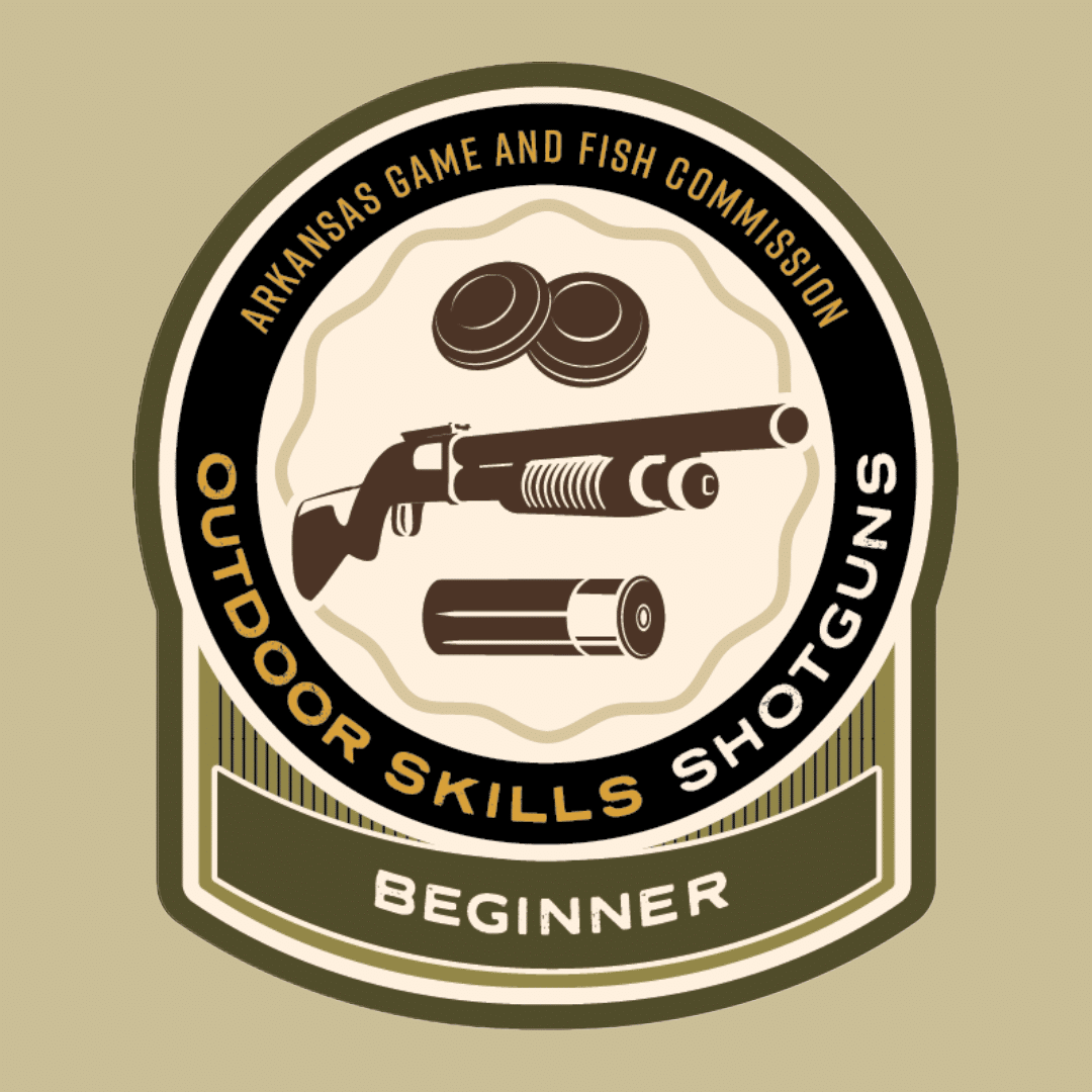 AGFC Outdoor Skills Sticker with shotguns.