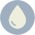 An icon of a drop of water in a blue circle.