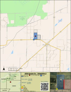 Map of WRICE field Delaplaine A