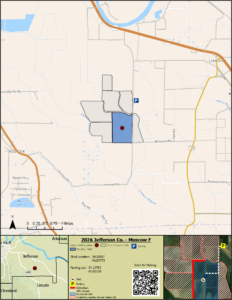 Map of WRICE field Moscow F