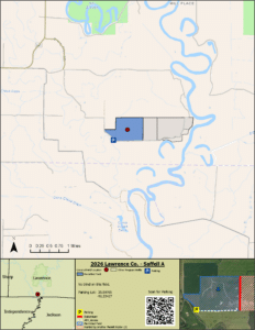 Map of WRICE field Saffell A