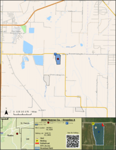 Map of WRICE field Greenlee A