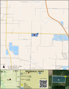 Map of WRICE field Keevil A