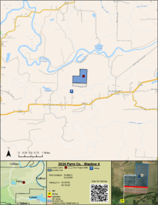 Map of WRICE field Bigelow A